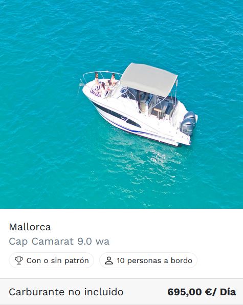 Alquilar Barco en Mallorca