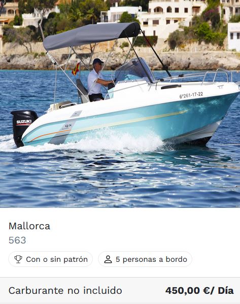 Alquilar Barco en Mallorca